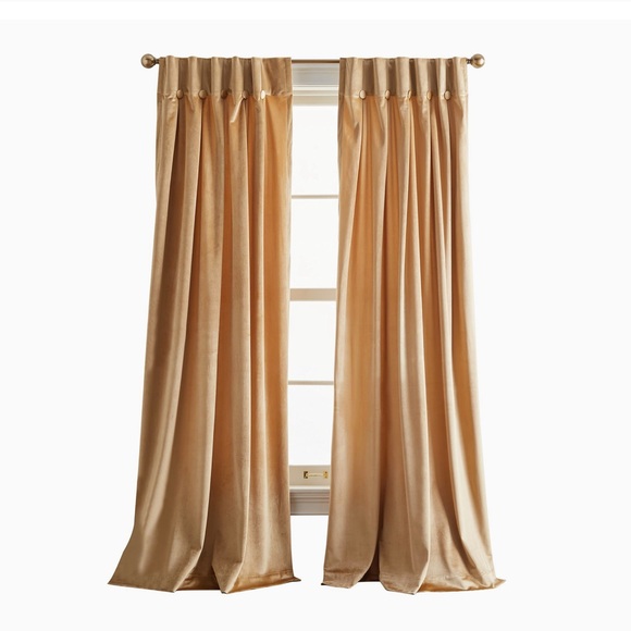 DKNY Plaza Room Darkening Lined Button Inverted Pleat Tab Curtains - Picture 2 of 6